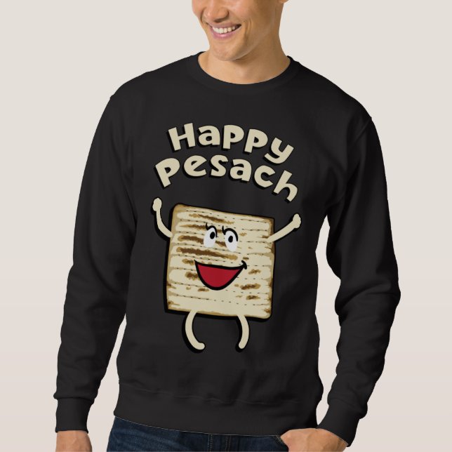 Sudadera Happy Pesach Passover Jewish Holiday Hebrew Yiddis (Anverso)