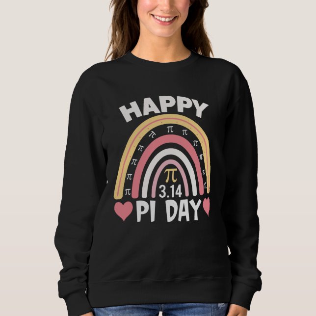 Sudadera Happy Pi Day 2023 Mathematic Math Teacher Rainbow  (Anverso)