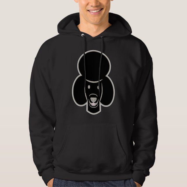 Sudadera Happy Poodle Black Poodle Face Silhouette Poodle (Anverso)
