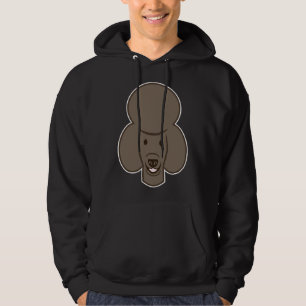 Sudadera Happy Poodle Brown Poodle Face Silhouette Poodle