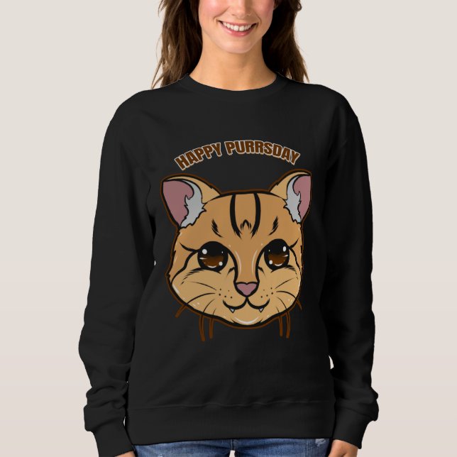Sudadera Happy Purrsday Cat On Purrsday (Anverso)