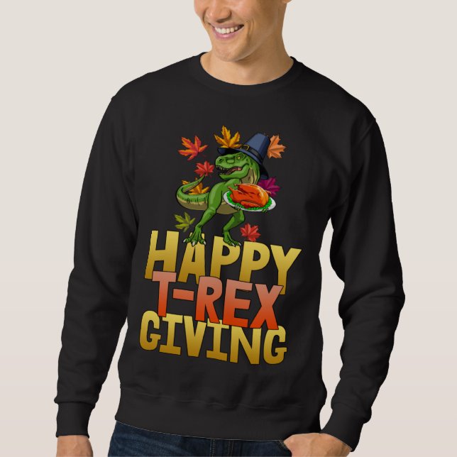 Sudadera Happy Rex Giving  Women Rex Thankgiving Foodie (Anverso)