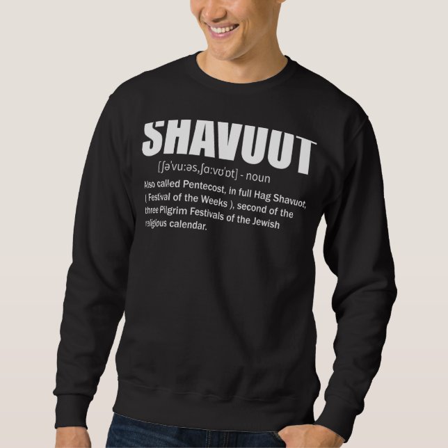 Sudadera Happy Shavuot Definition Happy Shavuot Jewish Cele (Anverso)