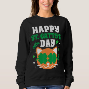 Sudadera Happy St Catty S Day Funny Cuate Cat St Patricks D