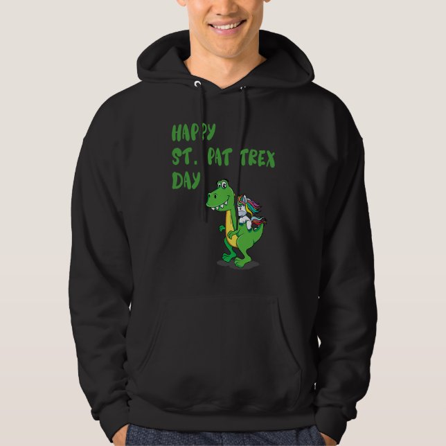 Sudadera Happy St Pat Rex Day Dinosaur (Anverso)