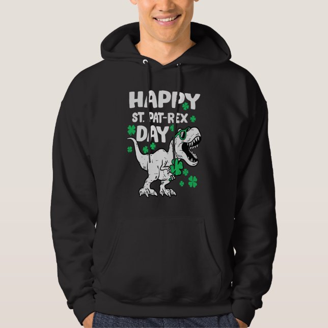Sudadera Happy St Pat Rex Day Dinosaur St Patricks Day Iris (Anverso)