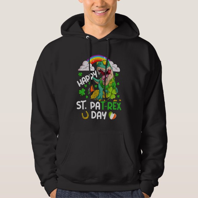 Sudadera Happy St PaT Rex Dinosaur Trex Dino Saint Patrick' (Anverso)