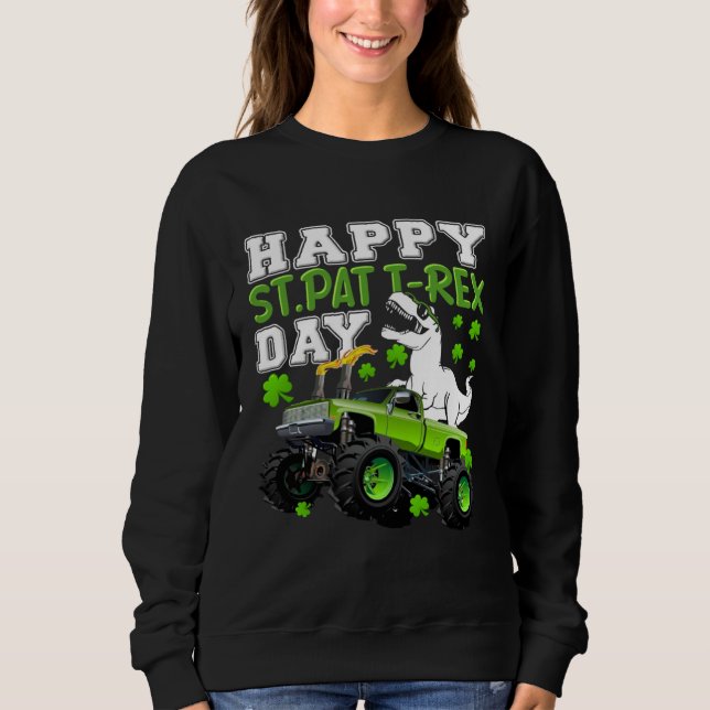 Sudadera Happy St Pat Trex Day Dinosaur St Patricks Day Tod (Anverso)