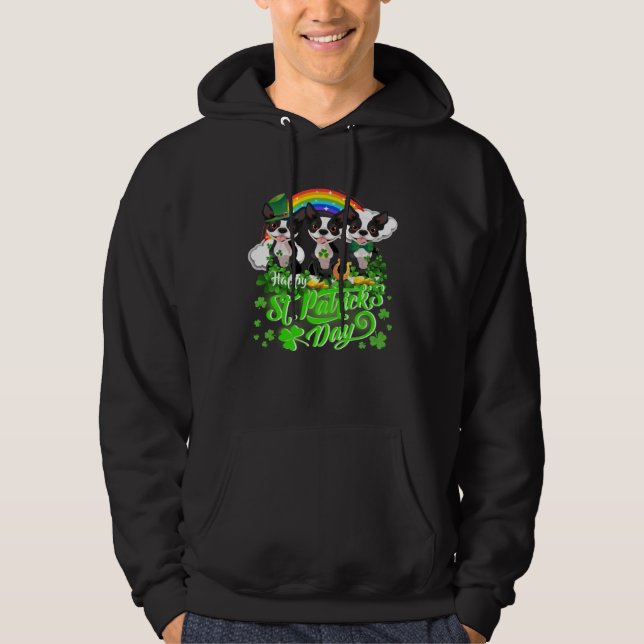 Sudadera Happy St Patrick s Day Shamrock Leprechaun Boston  (Anverso)