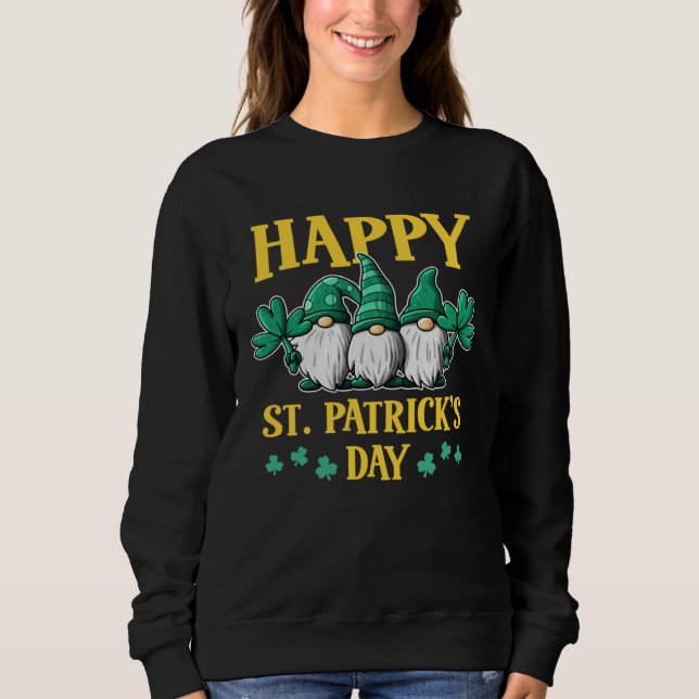 Sudadera Happy St Patrick s Day Three Gnomes Truck St Patri (Anverso)