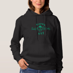 Sudadera Happy St Patricks Day Hearbeat pulse Shamrock