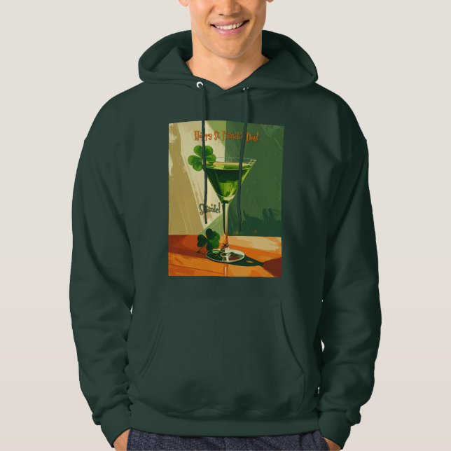 Sudadera Happy St. Patrick's Day Shamrock Martini  (Anverso)