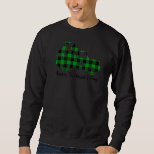 Sudadera Happy St Patricks Day Vintage Truco Buffalo Plaid