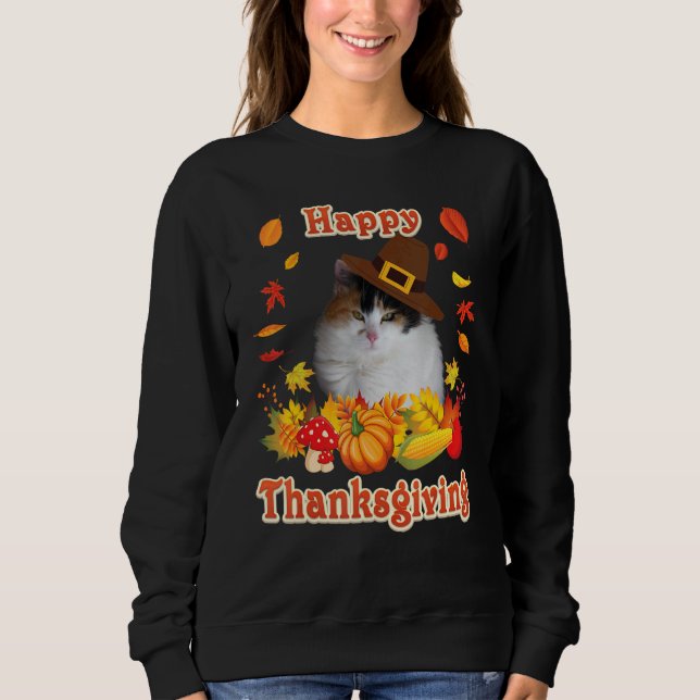 Sudadera Happy Thanksgiving Japanese Bobtail Cat I'm Thankf (Anverso)
