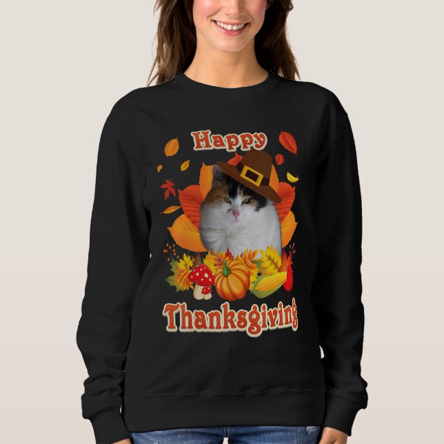 Sudadera Happy Thanksgiving Japanese Bobtail Cat I'm Thankf (Anverso)