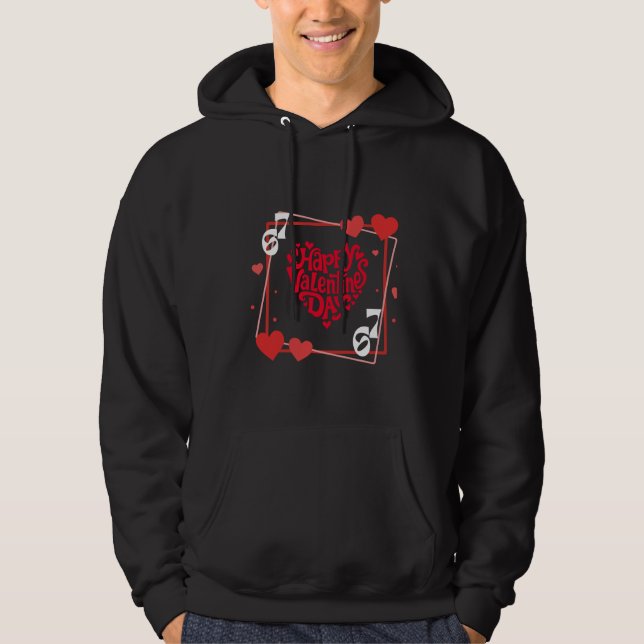 Sudadera Happy Valentine 67 Red Heart Hoodie (Anverso)