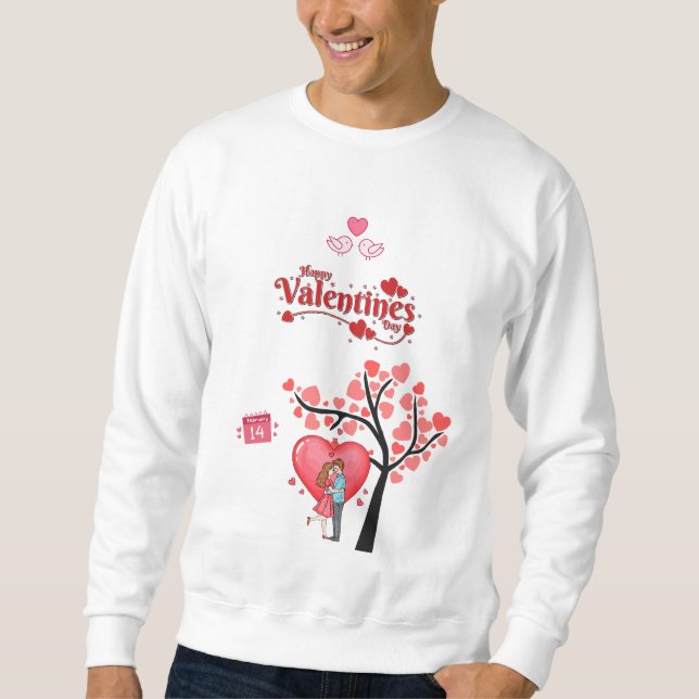 Sudadera Happy Valentine’s Day – Romantic Couple (Anverso)