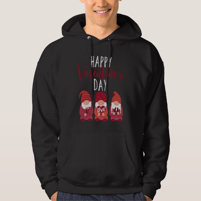 Sudadera Happy Valentines Day Gnome Love Gnomes Couple  Gno (Anverso)