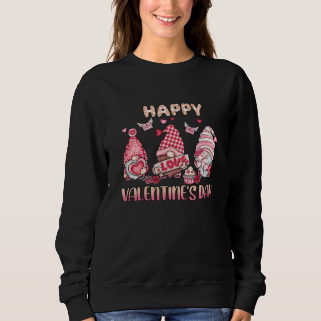 Sudadera Happy Valentine's Day  Love Gnome Valentine's Day  (Anverso)