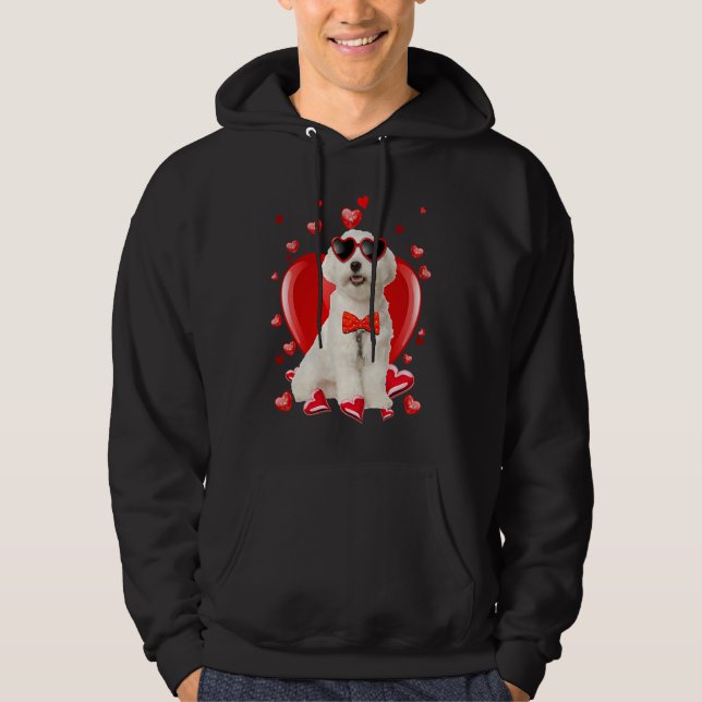 Sudadera Happy Valentines Day Maltese   Dog  V Day (Anverso)