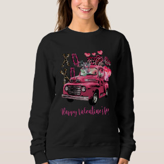 Sudadera Happy Valentines Day Red Plaid Printed Truck Coupl