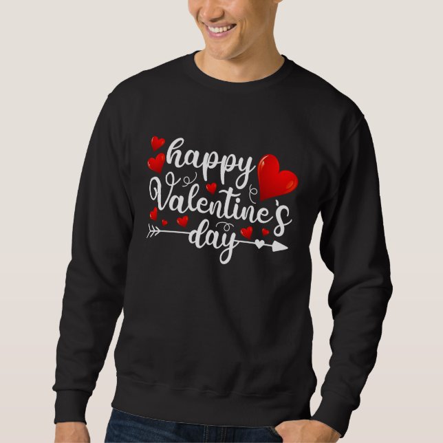 Sudadera Happy Valentines Day Valentine Heart Shape  For He (Anverso)