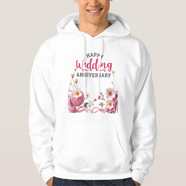 Sudadera Happy Wedding anniversary  (Anverso)