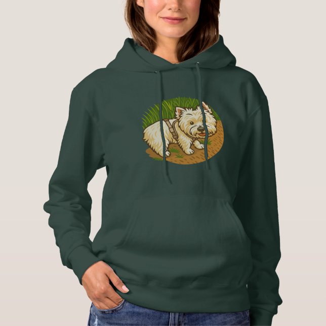 Sudadera Happy Westie on Nature Trail (Anverso)