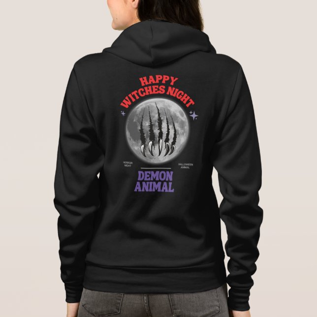 Sudadera happy witches night demon animal (Reverso)
