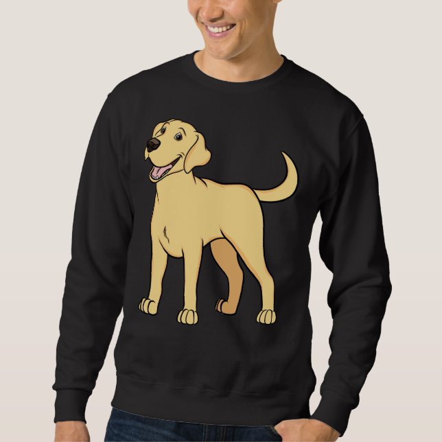 Sudadera Happy Yellow Labrador Retriever (Anverso)