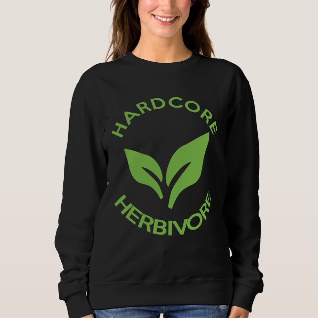 Sudadera Hardcore Herbivore  Vegans for Vegetarians (Anverso)