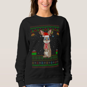 Sudadera Hares Rabbit Santa Hat coincidiendo con Ugly Hares