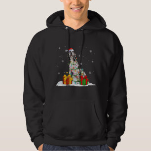 Sudadera Harlequin Gran Danés Árbol de Navidad enciende Nav