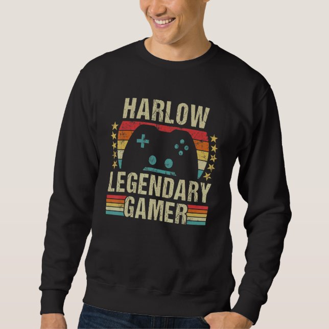 Sudadera Harlow Gamer Retro Gaming Vintage Juego Personaliz (Anverso)