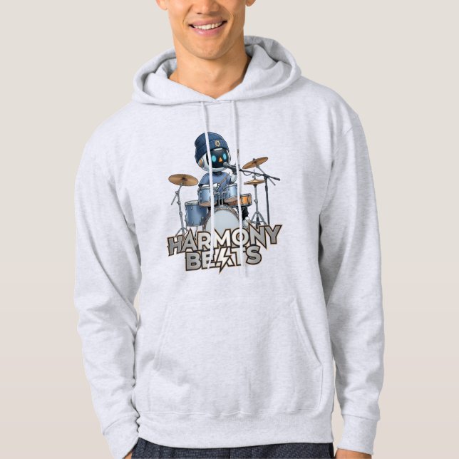 Sudadera Harmony Beats – Baterista Zedoura (Anverso)