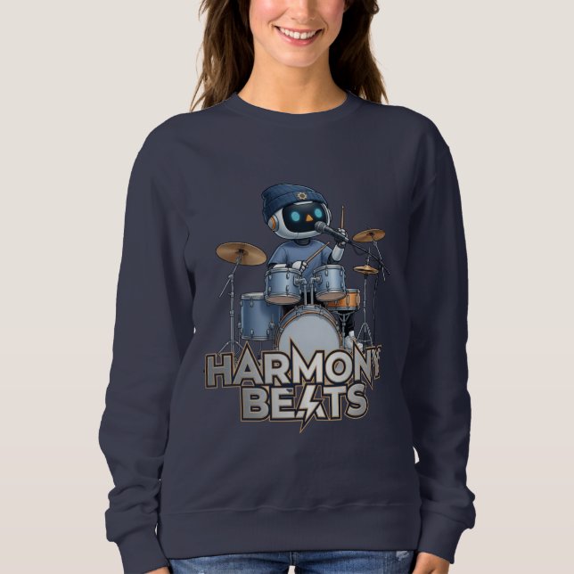 Sudadera Harmony Beats – Baterista Zedoura (Anverso)