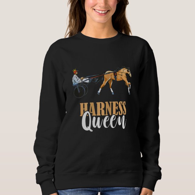 Sudadera Harness Carreras Queen Horse Racer Crown Trotting  (Anverso)
