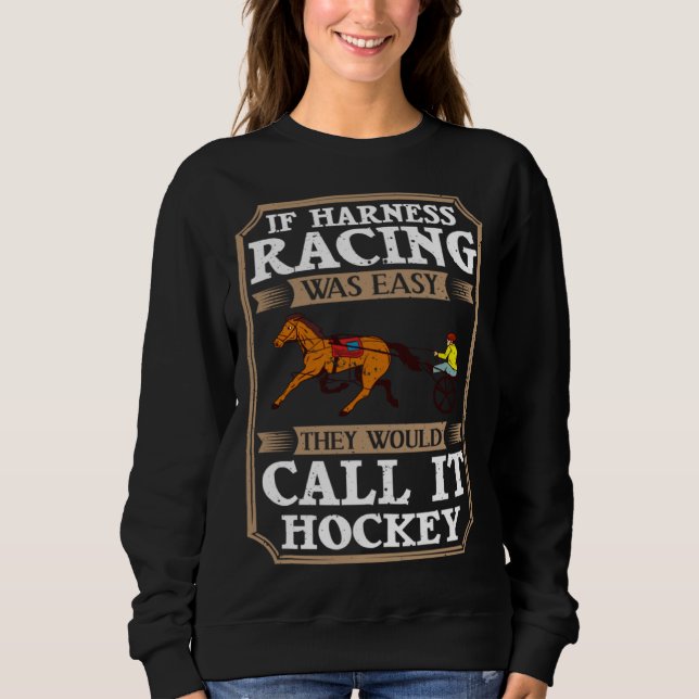 Sudadera Harness Racing Horse Race Track Racer Trotting Hor (Anverso)