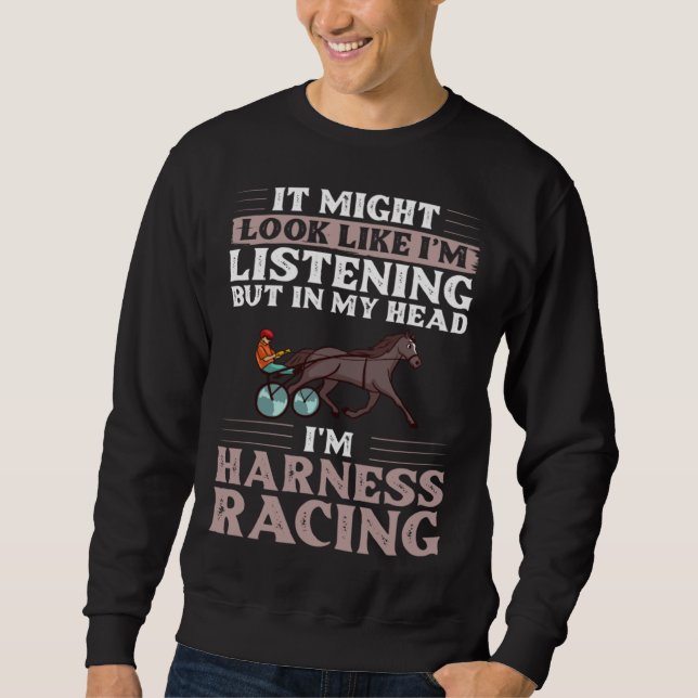 Sudadera Harness Racing Horse Race Track Racer Trotting Hor (Anverso)