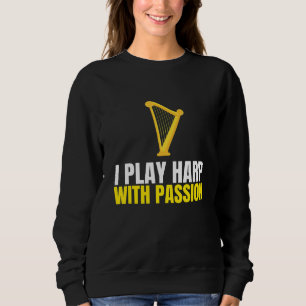 Sudadera Harps Juega El Arpa Con El Instrumento De Música P