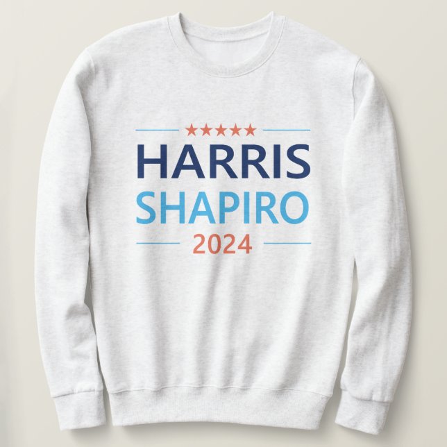 Sudadera Harris Shapiro 2024 Kamala Harris Demócrata (Anverso del diseño)