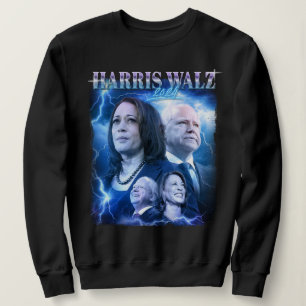 Sudadera Harris Walz 2024 estilo retro 90