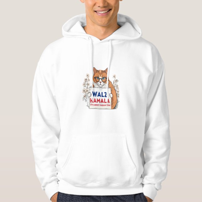 Sudadera Harris Walz 2024 kamala cat (Anverso)