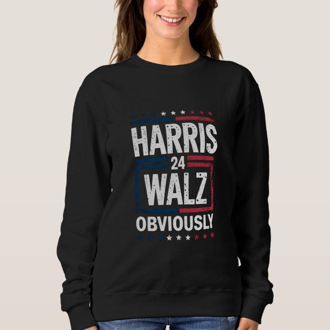 Sudadera Harris Walz obviamente Harris Waltz Elecciones 202 (Anverso)