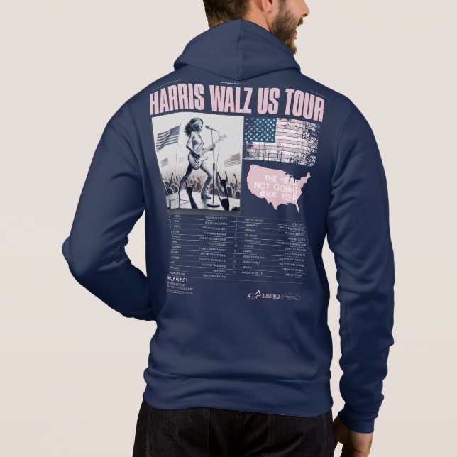 Sudadera Harris Walz US Tour Kamala gana la inauguración (Reverso)