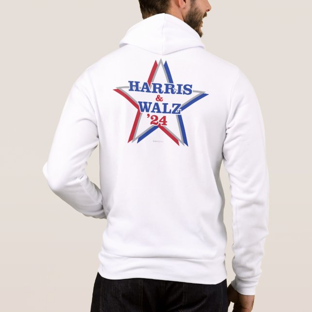 Sudadera HARRIS y WALZ '24 - funda de cierre frontal (Reverso)