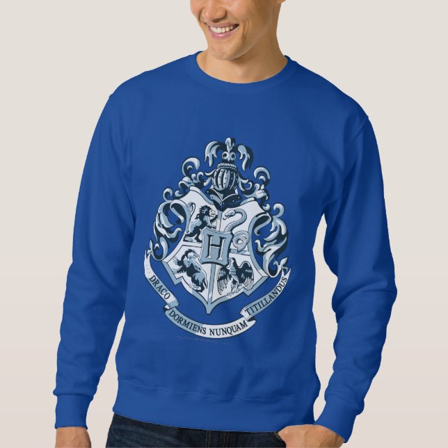Sudadera Harry Potter | Escudo de Hogwarts - Azul (Anverso)