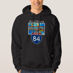 Sudadera Hartford Connecticut CT US 84 Carta grande Postcar