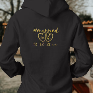 Sudadera Hashtag Cita de Aniversario Casado con Luna de Mie
