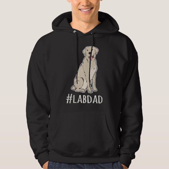 Sudadera Hashtag Lab Dad Labrador Retriever Dad (Anverso)